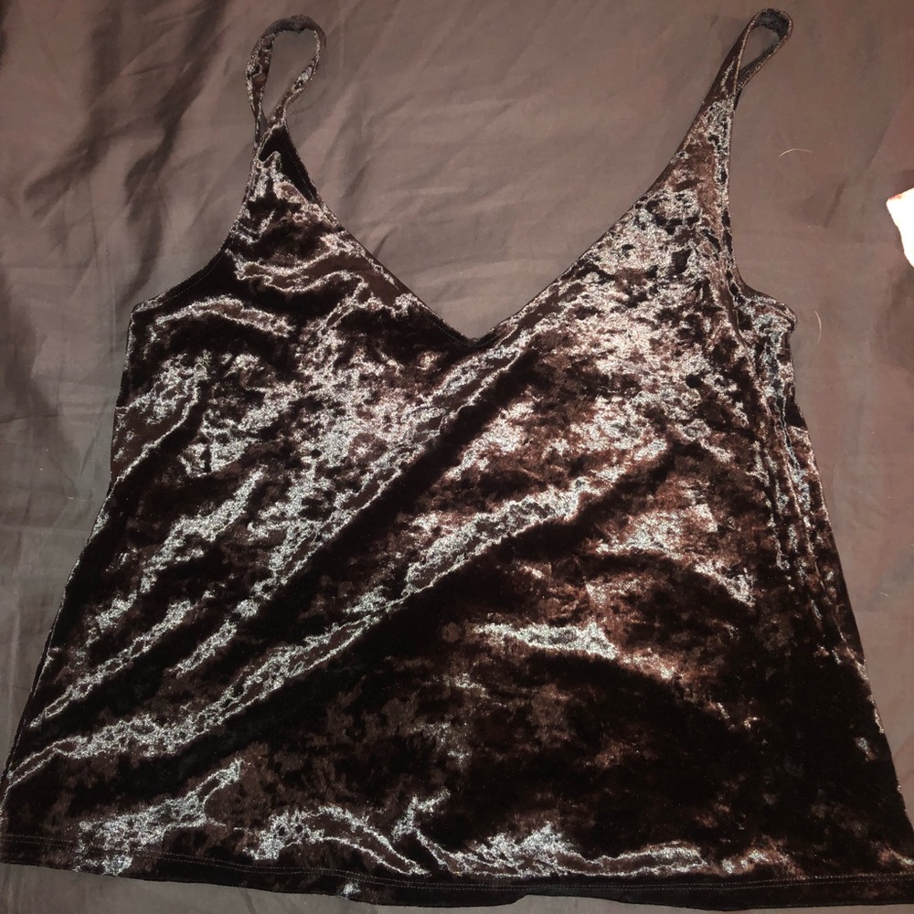 Velvet black tank top